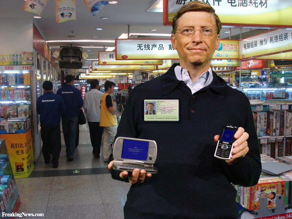 Funny Bill Gates Offering New Product Photoshopped Picture