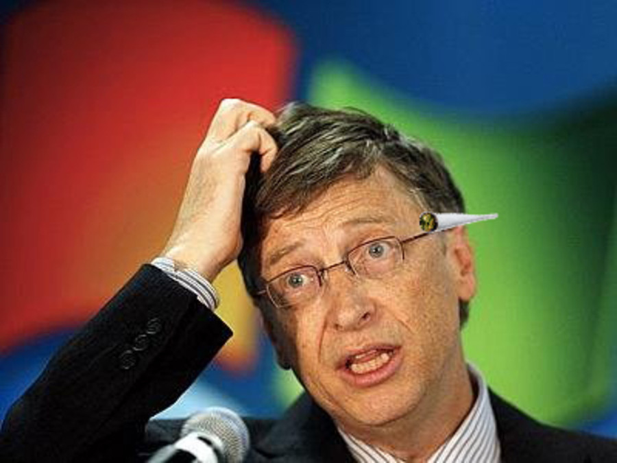 Funny Bill Gates Scratching Head Picture