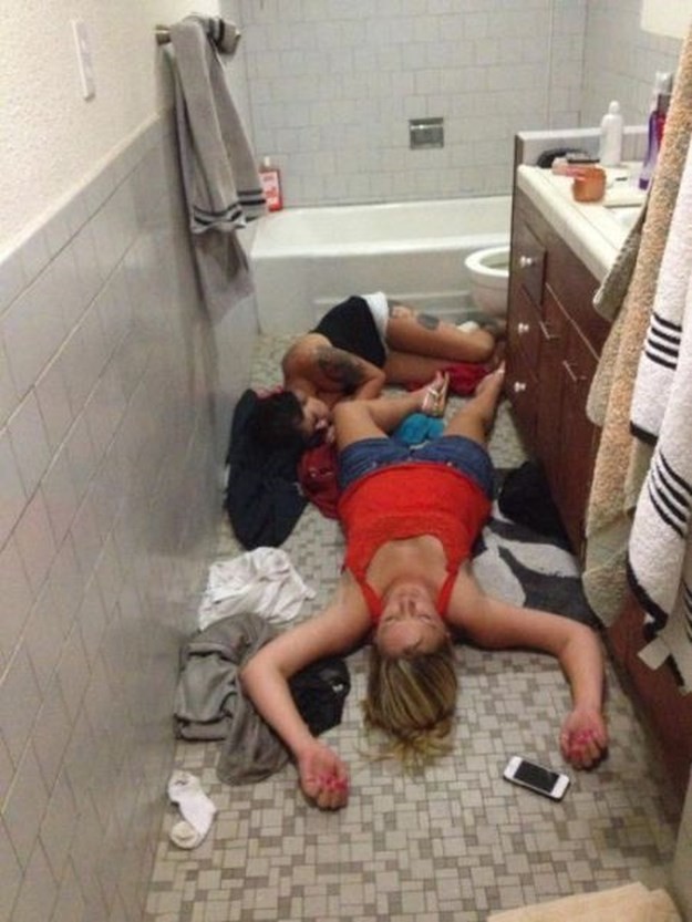 Drunk Teens Passed Out Sleeping