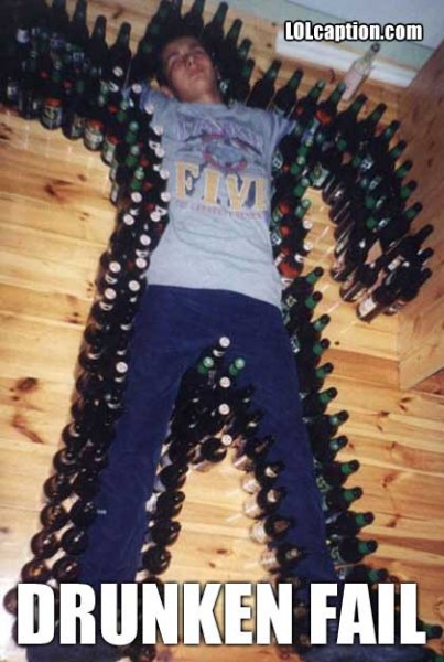 Funny Drunken Fail Passed Out Guy Picture