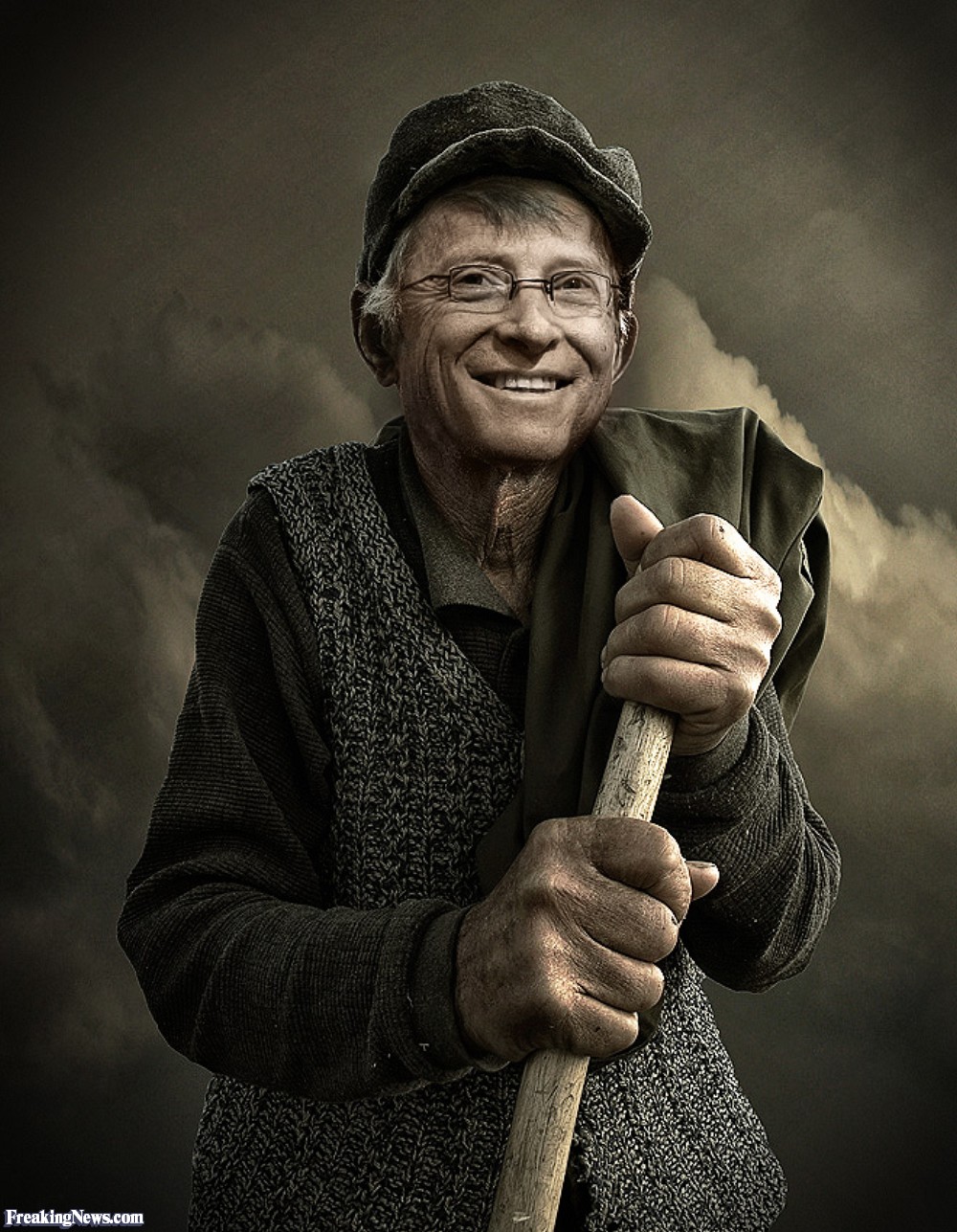 Funny Farmer Bill Gates Photoshopped Image