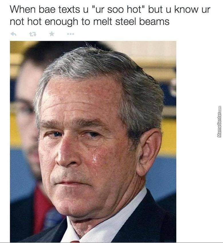 Funny George Bush Crying Face Image