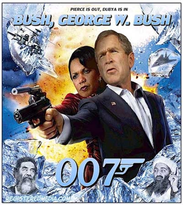 Funny George Bush James Bond Movie Poster