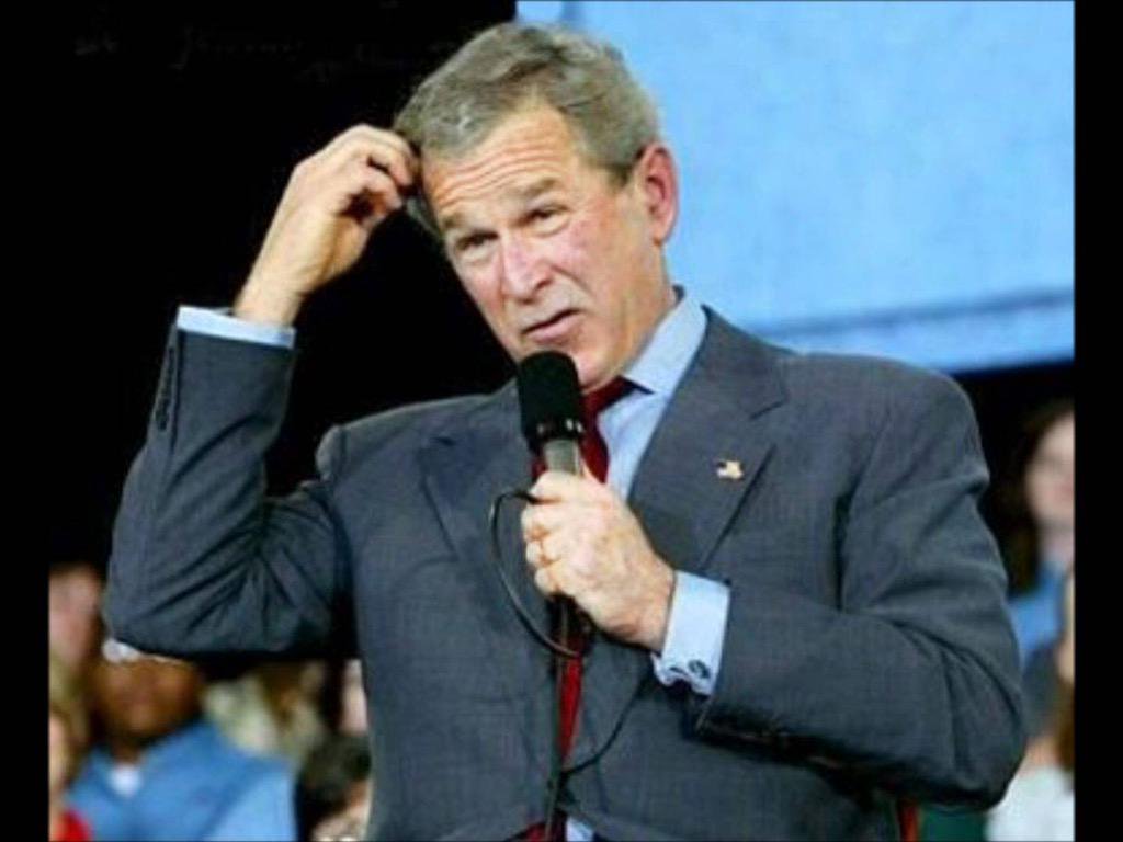 Funny George Bush Scratching Head Picture