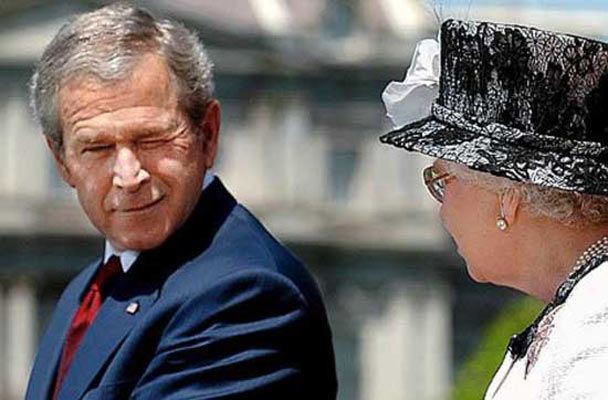 Funny George Bush Winking Eyes To Queen