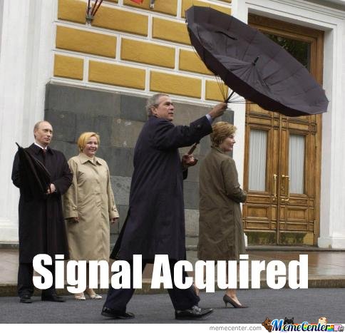 Funny George Bush With Umbrella Image