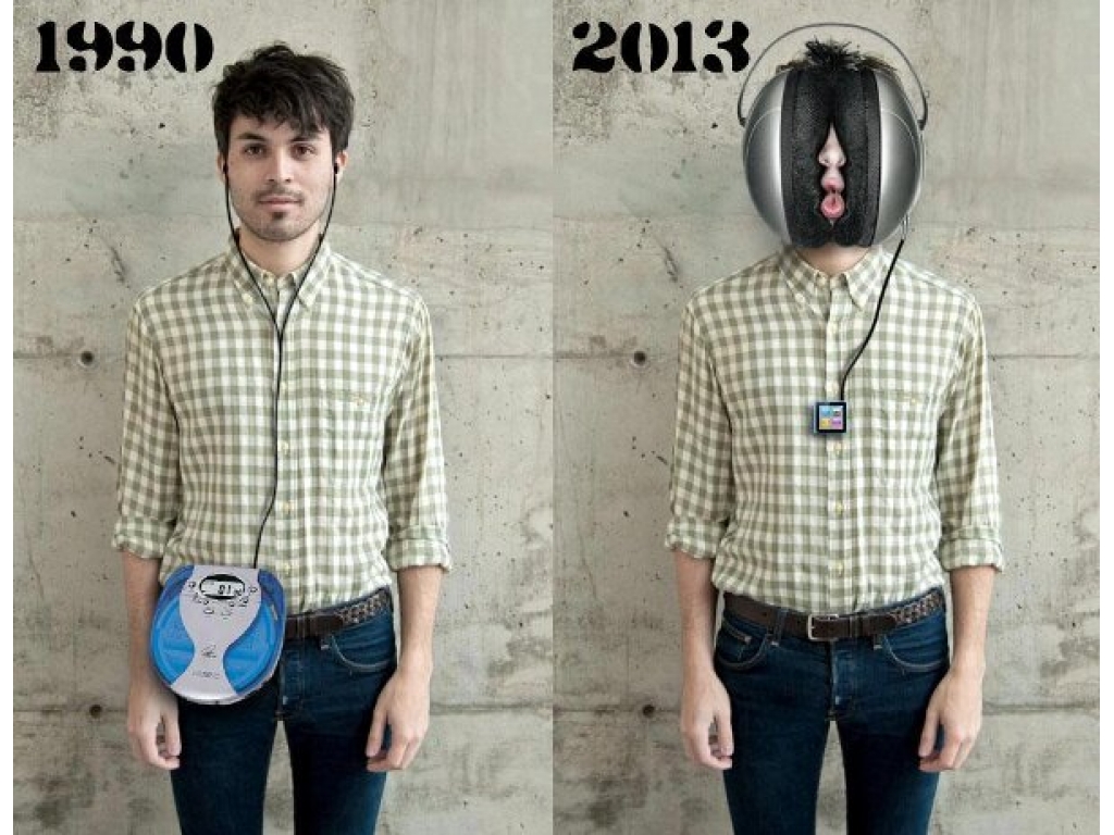 Funny Headphone Evolution Image