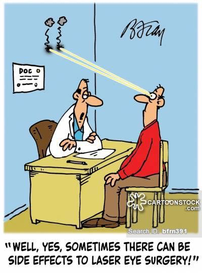 Funny Laser Eye Surgery Cartoon Image