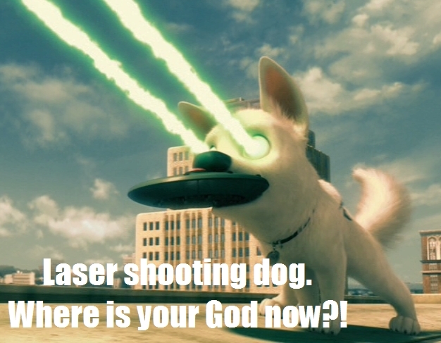 Funny Laser Shooting Dog Picture
