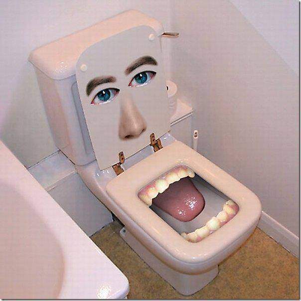 Funny Laughing Toilet Seat Bathroom Humor Image