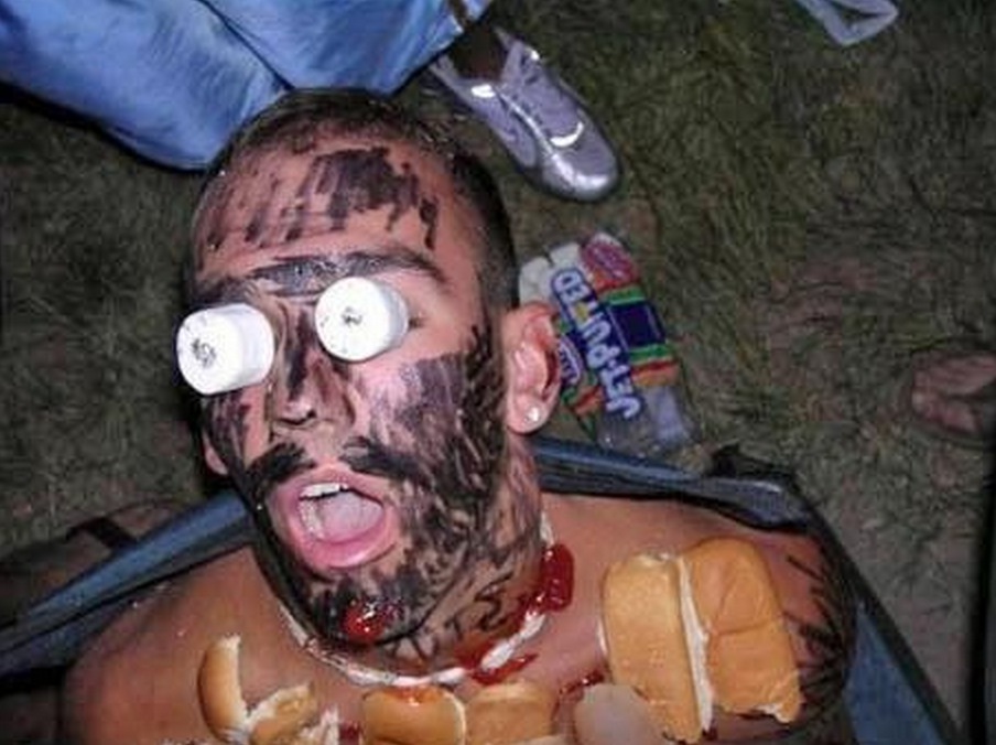 Funny Passed Out Drunk Man Picture