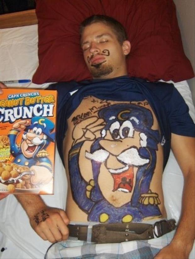 Funny Passed Out Man Picture