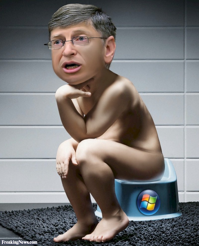 Funny Potty Training Bill Gates Animated Picture