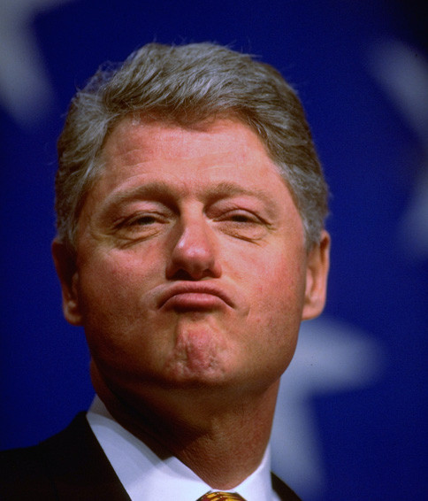 Funny Pouting Face Bill Clinton Picture