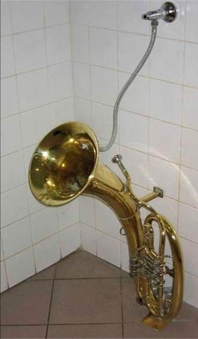 Funny Saxophone Urinal Bathroom Humor Picture