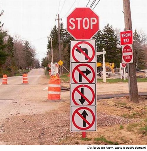 Funny Stop Sign Board Image