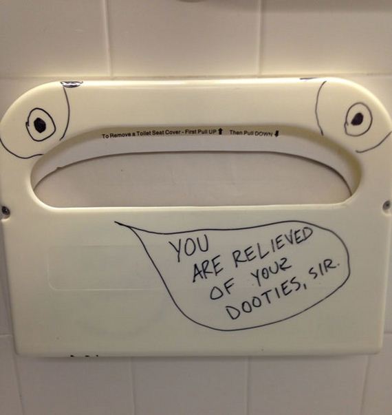 Funny You Are Relieved Of Your Dooties Bathroom Humor