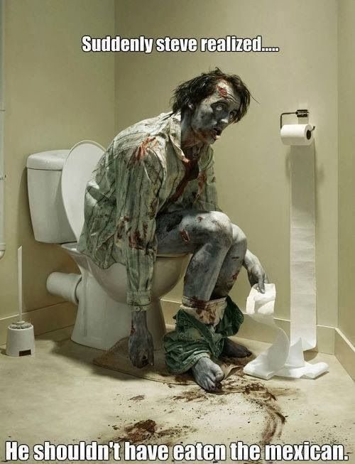 Funny Zombie In Toilet Bathroom Humor Picture