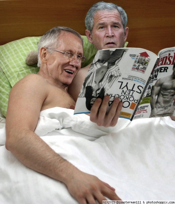 George And Harry Reid On Bed Funny Photoshop Picture