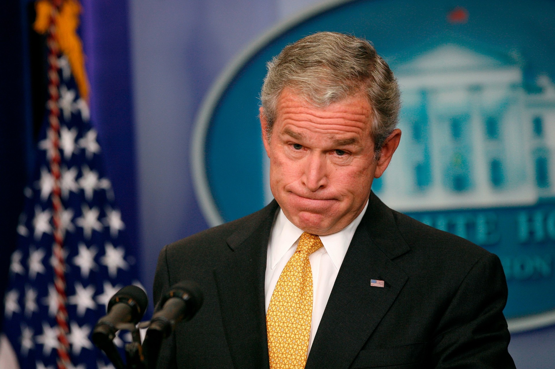 George Bush Funny Face Image