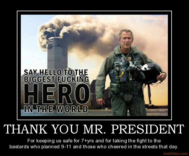 George Bush Funny Hero Photoshop Poster