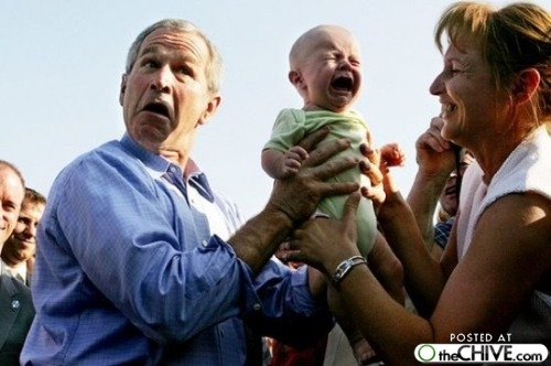 George Bush With Baby Funny Picture