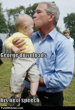George Downloads His Next Speech Funny Meme Image