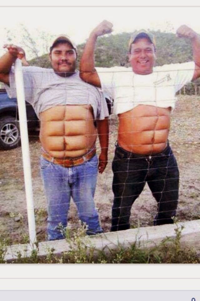 Guys With Funny Fake Eight Pack Muscle Picture