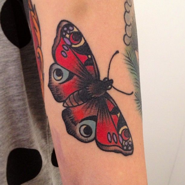 Impressive Moth Tattoo Design For Forearm