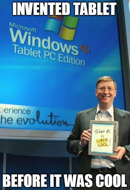 Invented Tablet Before It Was Cool Funny Bill Gates Image