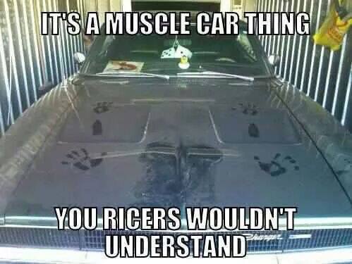It's A Muscle Car Thing Funny Picture