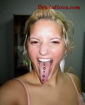 LOTGK Lettering Tattoo On Tongue