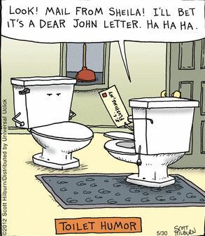 Mail From Sheila Funny Bathroom Humor Image