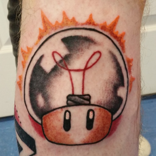 Mario Mushroom Bulb Tattoo
