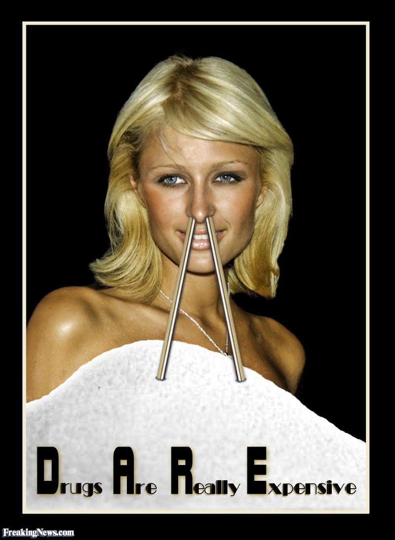 Paris Hilton Snorting Cocaine Funny Photoshop Image