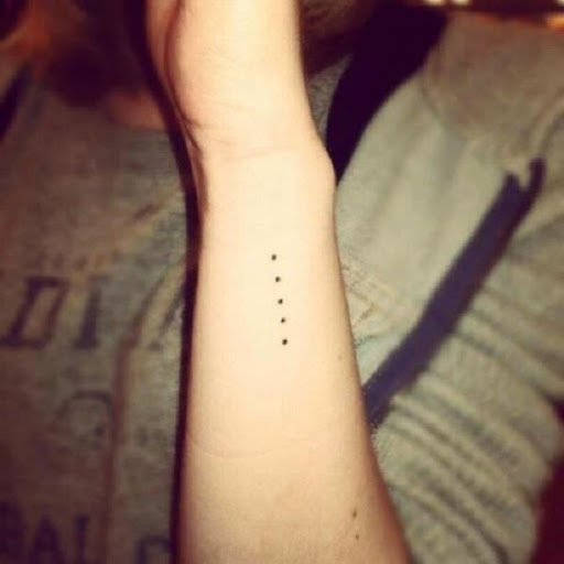 Small Dots Tattoos On Side Wrist For Girls