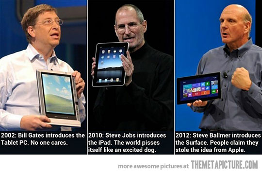 Steve Jobs iPad Funny Bill Gates Picture