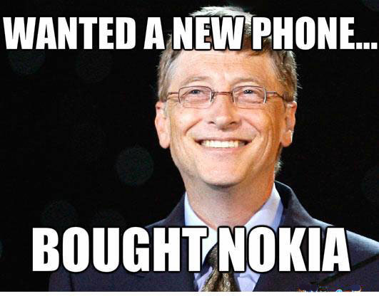 Wanted A New Phone Bought Nokia Funny Bill Gates Image