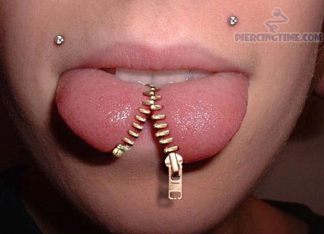 Zipper Lip Piercing For Girls