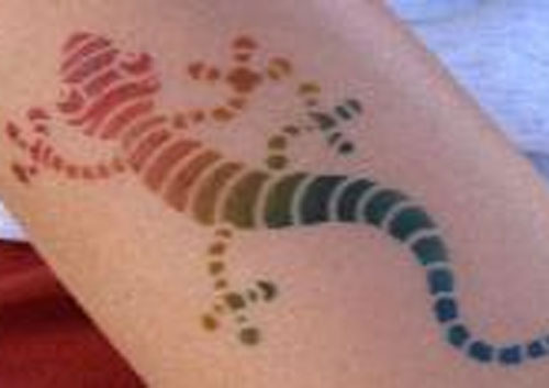 Airbrush Lizard Tattoo Design For Arm