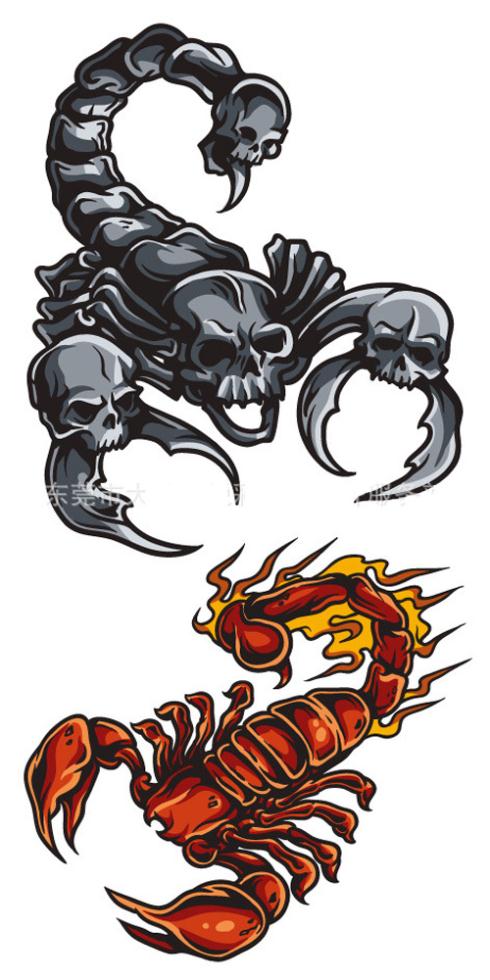 Amazing Two Scorpion Tattoo Design