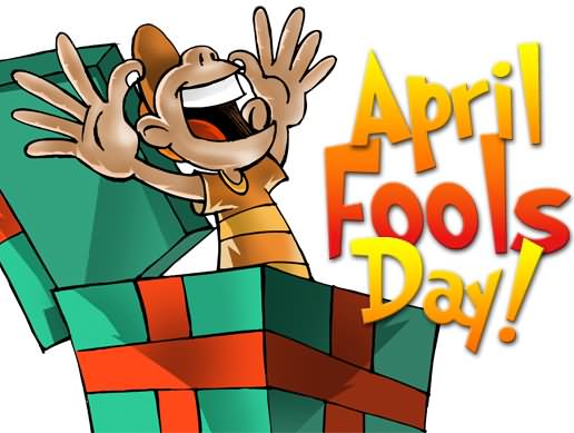 April Fools Day Wishes Coming Out Of Box