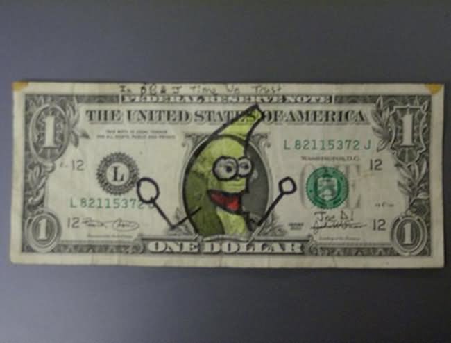 Banana On 1 Dollar Funny Picture