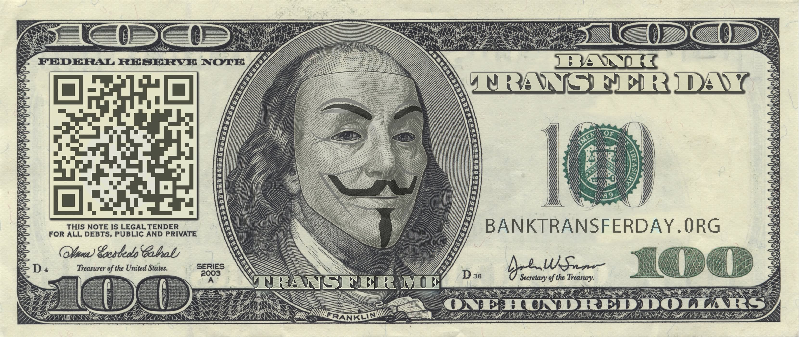 Benjamin Franklin Funny Face On One Hundred Dollars