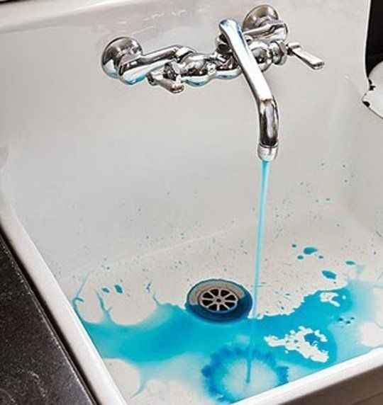 Blue Water From Tap April Fools Day Prank