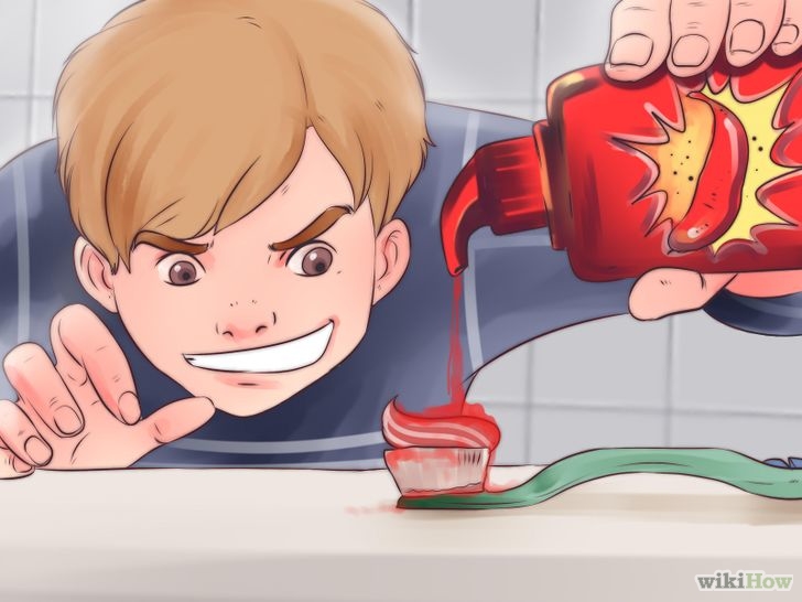 Chili Sauce On Toothpaste April Fools Day Prank