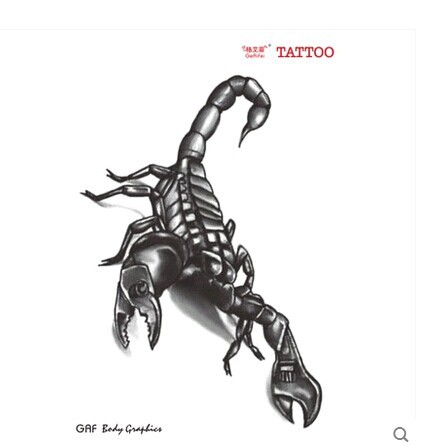 Cool Black And Grey 3D Scorpion Tattoo Design