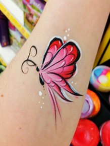 Cute Airbrush Butterfly Tattoo Design For Forearm