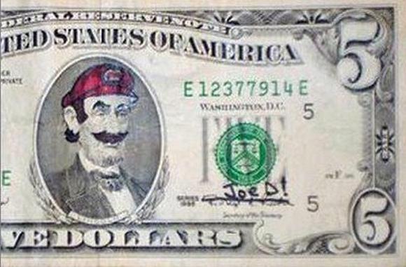 Drawing On Money Funny Picture