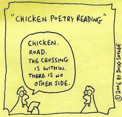 Funny Chicken Poetry Reading Picture